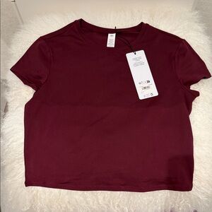 ALO Yoga Burgundy Crop Top